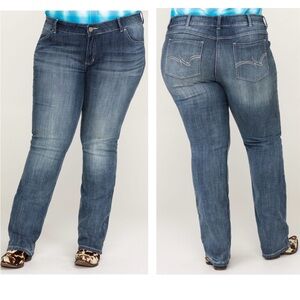 Wrangler Real As Straight Leg Jeans Women’s Size 24W Western Equestrian Denim